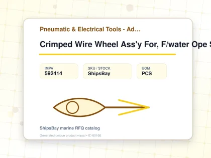 Crimped Wire Wheel Ass'y For, F/water Ope Scalemachine 300mm - Pneumatic & Electrical Tools - Additional Items - IMPA 592414 - UOM PCS