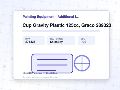 Cup Gravity Plastic 125cc, Graco 289323 - Painting Equipment - Additional Items - IMPA 271336 - UOM PCS