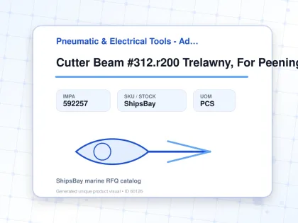 Cutter Beam #312.r200 Trelawny, For Peening Preparation Tool - Pneumatic & Electrical Tools - Additional Items - IMPA 592257 - UOM PCS