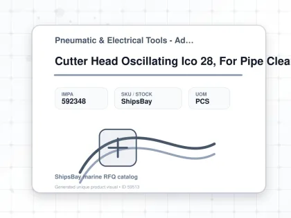 Cutter Head Oscillating Ico 28, For Pipe Cleaning Equipment - Pneumatic & Electrical Tools - Additional Items - IMPA 592348 - UOM PCS