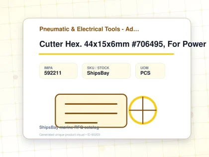Cutter Hex. 44x15x6mm #706495, For Power Edger Va10l - Pneumatic & Electrical Tools - Additional Items - IMPA 592211 - UOM PCS