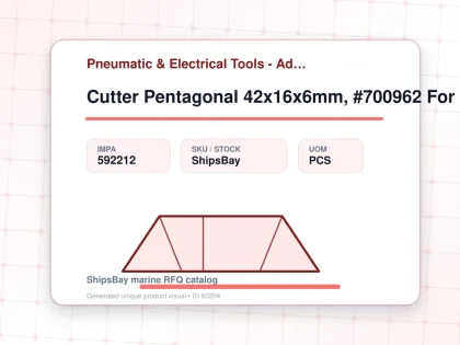 Cutter Pentagonal 42x16x6mm, #700962 For Power Edger Va10l - Pneumatic & Electrical Tools - Additional Items - IMPA 592212 - UOM PCS