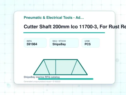 Cutter Shaft 200mm Ico 11700-3, For Rust Removal Machine - Pneumatic & Electrical Tools - Additional Items - IMPA 591984 - UOM PCS