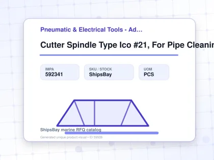 Cutter Spindle Type Ico #21, For Pipe Cleaning Equipment - Pneumatic & Electrical Tools - Additional Items - IMPA 592341 - UOM PCS