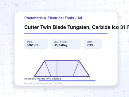 Cutter Twin Blade Tungsten, Carbide Ico 31 F/pipe Cleaner - Pneumatic & Electrical Tools - Additional Items - IMPA 592351 - UOM PCS