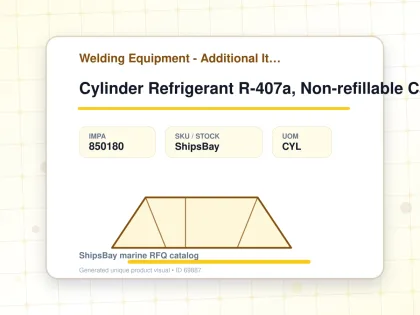 Cylinder Refrigerant R-407a, Non-refillable Capacity 10kgs - Welding Equipment - Additional Items - IMPA 850180 - UOM CYL
