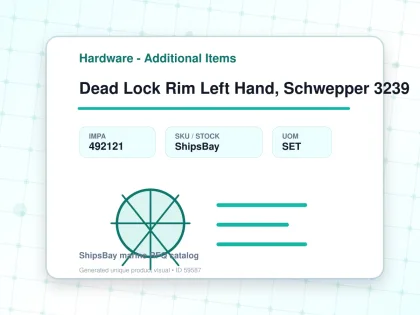 Dead Lock Rim Left Hand, Schwepper 3239 - Hardware - Additional Items - IMPA 492121 - UOM SET