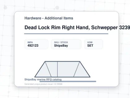 Dead Lock Rim Right Hand, Schwepper 3239 - Hardware - Additional Items - IMPA 492123 - UOM SET