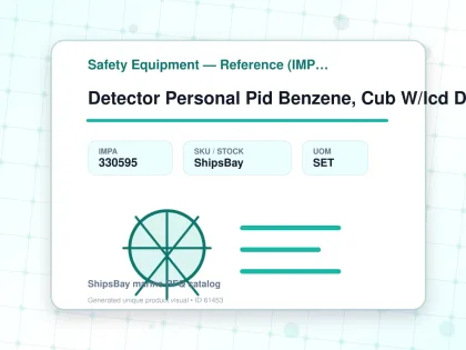 Detector Personal Pid Benzene, Cub W/lcd Display - Safety Equipment — Reference (IMPA) - IMPA 330595 - UOM SET