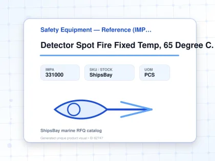 Detector Spot Fire Fixed Temp, 65 Degree C. - Safety Equipment — Reference (IMPA) - IMPA 331000 - UOM PCS