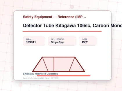 Detector Tube Kitagawa 106sc, Carbon Monoxide 1-50ppm 10's - Safety Equipment — Reference (IMPA) - IMPA 333811 - UOM PKT