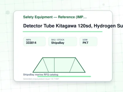 Detector Tube Kitagawa 120sd, Hydrogen Sulfide 1-30ppm 10's - Safety Equipment — Reference (IMPA) - IMPA 333814 - UOM PKT
