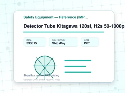 Detector Tube Kitagawa 120sf, H2s 50-1000ppm 10's - Safety Equipment — Reference (IMPA) - IMPA 333815 - UOM PKT