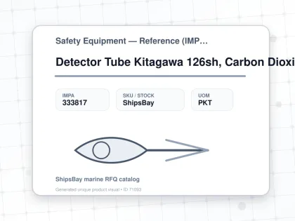 Detector Tube Kitagawa 126sh, Carbon Dioxide 1-20% 10's - Safety Equipment — Reference (IMPA) - IMPA 333817 - UOM PKT