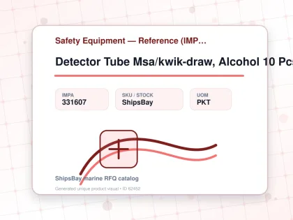 Detector Tube Msa/kwik-draw, Alcohol 10 Pcs - Safety Equipment — Reference (IMPA) - IMPA 331607 - UOM PKT