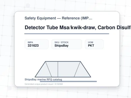 Detector Tube Msa/kwik-draw, Carbon Disulfide 10's/pkt - Safety Equipment — Reference (IMPA) - IMPA 331623 - UOM PKT