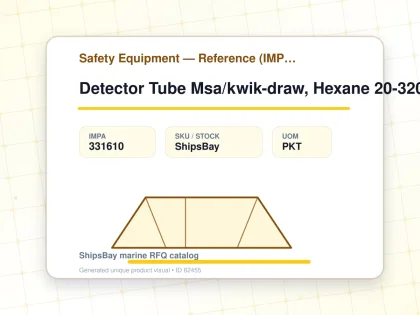 Detector Tube Msa/kwik-draw, Hexane 20-3200ppm 10 Pcs - Safety Equipment — Reference (IMPA) - IMPA 331610 - UOM PKT