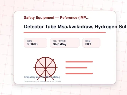 Detector Tube Msa/kwik-draw, Hydrogen Sulfide H2s-100 10pcs - Safety Equipment — Reference (IMPA) - IMPA 331603 - UOM PKT