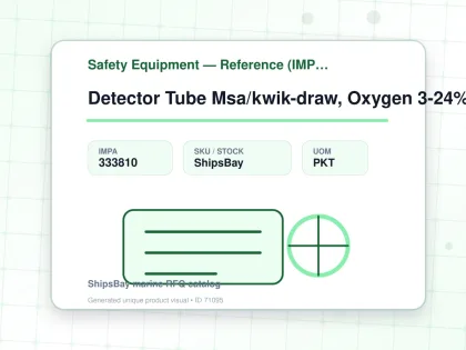 Detector Tube Msa/kwik-draw, Oxygen 3-24% 10's - Safety Equipment — Reference (IMPA) - IMPA 333810 - UOM PKT