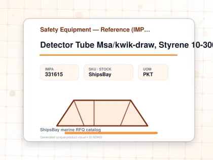 Detector Tube Msa/kwik-draw, Styrene 10-300ppm 10pcs - Safety Equipment — Reference (IMPA) - IMPA 331615 - UOM PKT