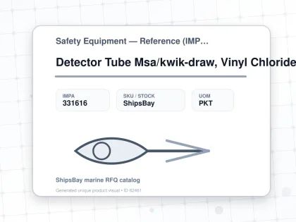 Detector Tube Msa/kwik-draw, Vinyl Chloride 1-70ppm 10 Pcs - Safety Equipment — Reference (IMPA) - IMPA 331616 - UOM PKT