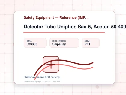 Detector Tube Uniphos Sac-5, Aceton 50-4000ppm 10's/pkt - Safety Equipment — Reference (IMPA) - IMPA 333805 - UOM PKT