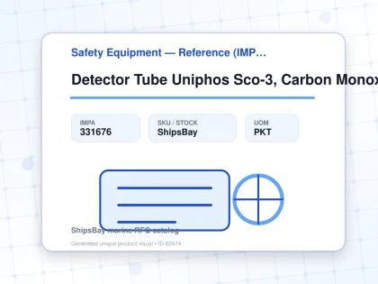Detector Tube Uniphos Sco-3, Carbon Monoxide 10's/pkt - Safety Equipment — Reference (IMPA) - IMPA 331676 - UOM PKT