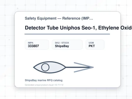 Detector Tube Uniphos Seo-1, Ethylene Oxide 0.1-10ppm 10pcs - Safety Equipment — Reference (IMPA) - IMPA 333807 - UOM PKT