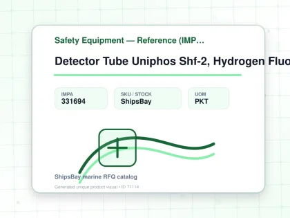 Detector Tube Uniphos Shf-2, Hydrogen Fluoride 10's/pkt - Safety Equipment — Reference (IMPA) - IMPA 331694 - UOM PKT