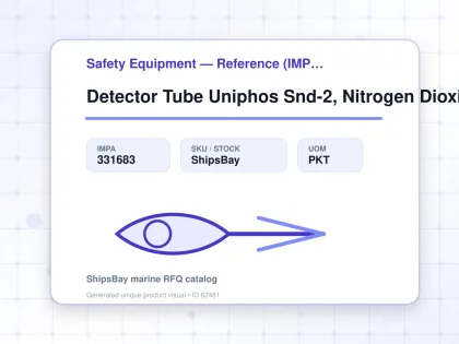 Detector Tube Uniphos Snd-2, Nitrogen Dioxide 10's/pkt - Safety Equipment — Reference (IMPA) - IMPA 331683 - UOM PKT