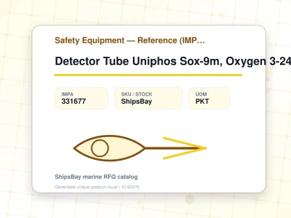 Detector Tube Uniphos Sox-9m, Oxygen 3-24% 5's/pkt - Safety Equipment — Reference (IMPA) - IMPA 331677 - UOM PKT