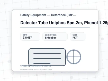 Detector Tube Uniphos Spe-2m, Phenol 1-25ppm 10's/pkt - Safety Equipment — Reference (IMPA) - IMPA 331687 - UOM PKT