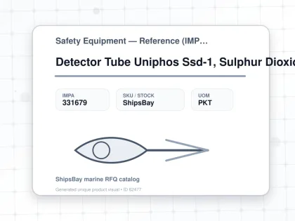 Detector Tube Uniphos Ssd-1, Sulphur Dioxide 10's/pkt - Safety Equipment — Reference (IMPA) - IMPA 331679 - UOM PKT