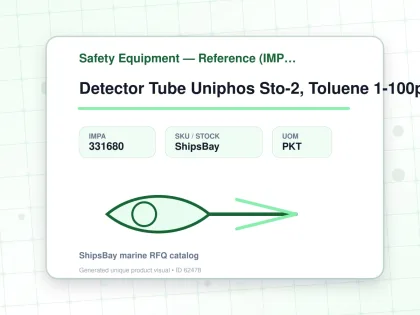 Detector Tube Uniphos Sto-2, Toluene 1-100ppm 10's/pkt - Safety Equipment — Reference (IMPA) - IMPA 331680 - UOM PKT