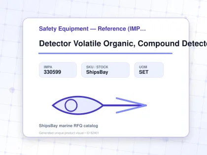 Detector Volatile Organic, Compound Detector Tiger - Safety Equipment — Reference (IMPA) - IMPA 330599 - UOM SET