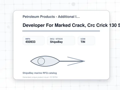 Developer For Marked Crack, Crc Crick 130 500ml - Petroleum Products - Additional Items - IMPA 450933 - UOM TIN