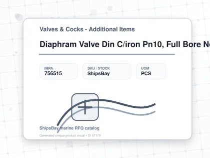 Diaphram Valve Din C/iron Pn10, Full Bore No Lining #5651 15mm - Valves & Cocks - Additional Items - IMPA 756515 - UOM PCS
