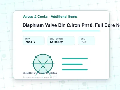 Diaphram Valve Din C/iron Pn10, Full Bore No Lining #5651 25mm - Valves & Cocks - Additional Items - IMPA 756517 - UOM PCS