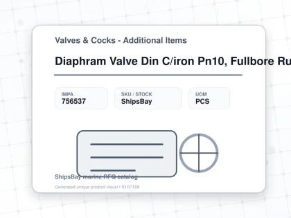 Diaphram Valve Din C/iron Pn10, Fullbore Rubberline 5652 65mm - Valves & Cocks - Additional Items - IMPA 756537 - UOM PCS
