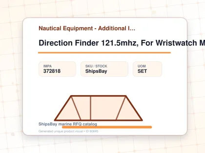Direction Finder 121.5mhz, For Wristwatch Mob Beacon - Nautical Equipment - Additional Items - IMPA 372818 - UOM SET