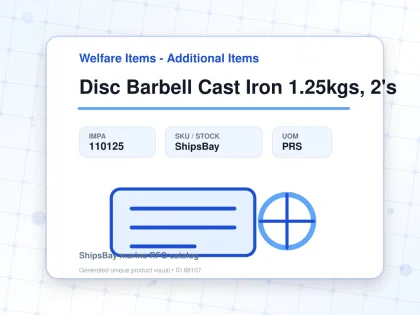 Disc Barbell Cast Iron 1.25kgs, 2's - Welfare Items - Additional Items - IMPA 110125 - UOM PRS