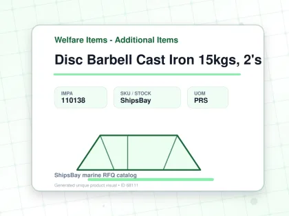Disc Barbell Cast Iron 15kgs, 2's - Welfare Items - Additional Items - IMPA 110138 - UOM PRS