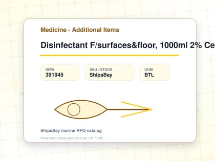 Disinfectant F/surfaces&floor, 1000ml 2% Cetrimide Solution - Medicine - Additional Items - IMPA 391945 - UOM BTL