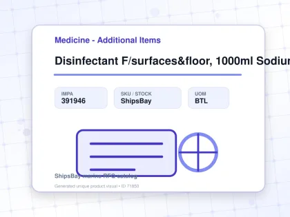 Disinfectant F/surfaces&floor, 1000ml Sodium Hypochlo. 100mg - Medicine - Additional Items - IMPA 391946 - UOM BTL