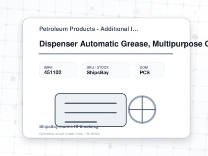 Dispenser Automatic Grease, Multipurpose Grease Sl01 60ml - Petroleum Products - Additional Items - IMPA 451102 - UOM PCS