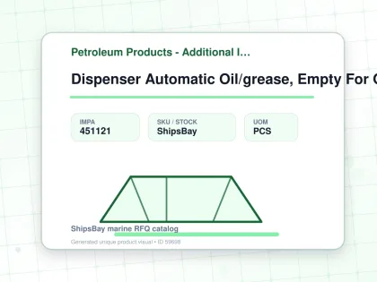 Dispenser Automatic Oil/grease, Empty For Option Sl00 30ml - Petroleum Products - Additional Items - IMPA 451121 - UOM PCS