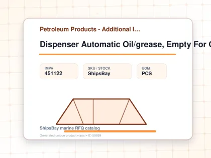 Dispenser Automatic Oil/grease, Empty For Option Sl00 60ml - Petroleum Products - Additional Items - IMPA 451122 - UOM PCS