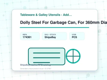 Dolly Steel For Garbage Can, For 360mm Diam (45ltr) - Tableware & Galley Utensils - Additional Items - IMPA 174361 - UOM PCS