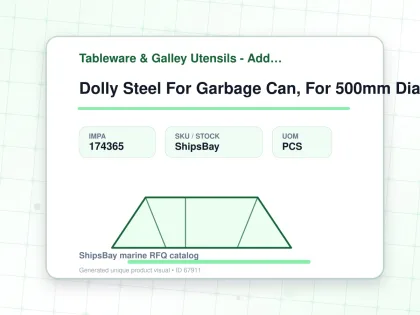 Dolly Steel For Garbage Can, For 500mm Diam (130ltr) - Tableware & Galley Utensils - Additional Items - IMPA 174365 - UOM PCS