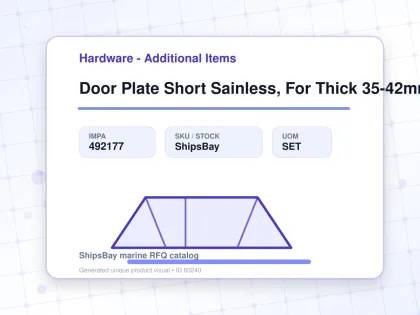 Door Plate Short Sainless, For Thick 35-42mm #6645 Wcp/75 - Hardware - Additional Items - IMPA 492177 - UOM SET